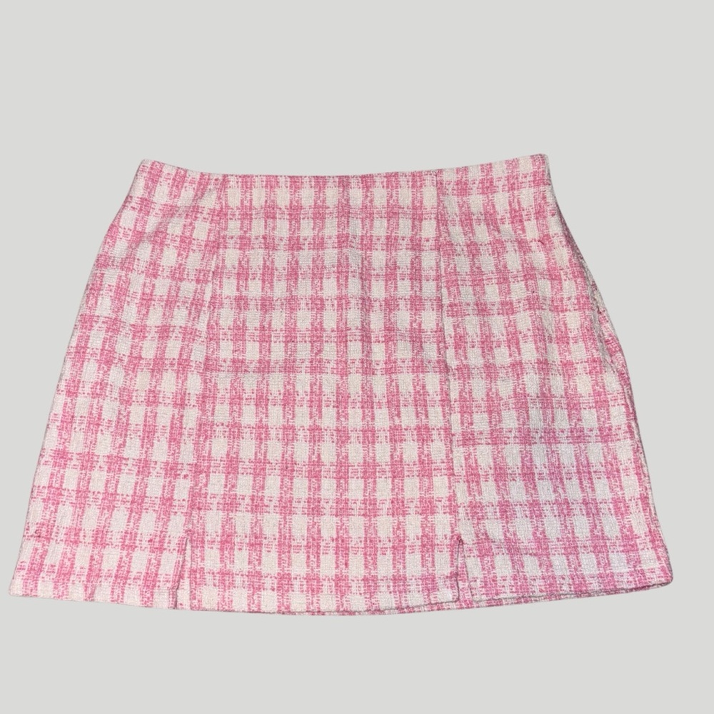 Pink Plaid Women's Skirt
